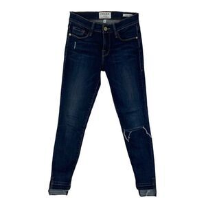 Frame Womens Le Skinny de Jeanne Anchorage Jeans | Size 24 | Unravel Raw Hem